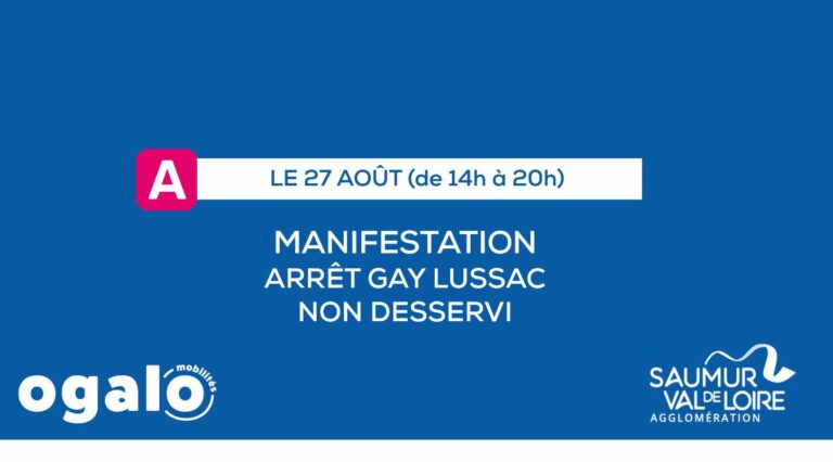 Ligne A – Manifestation Saumur