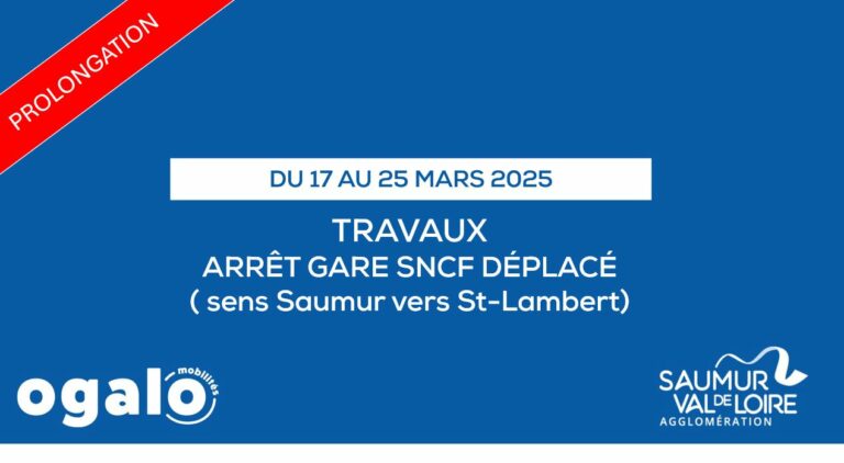 Lignes 35, 14(404) : Travaux Gare SNCF (Saumur)