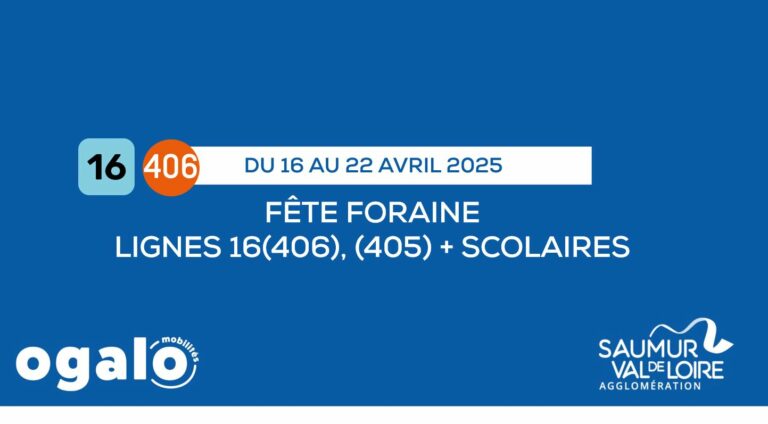 Lignes 16 (406), (405), C7 & D : Fête Foraine à Doué-la-Fontaine