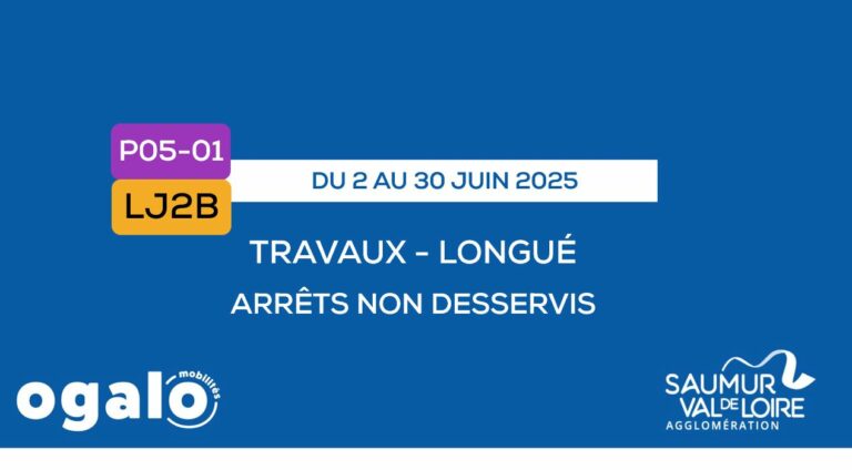 Lignes scolaires LJ2B & P05-01 : Travaux Longué