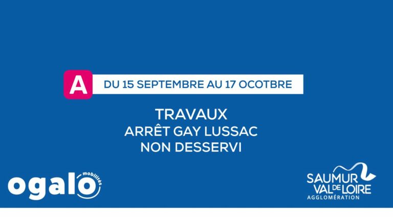 Ligne A – Travaux Saumur