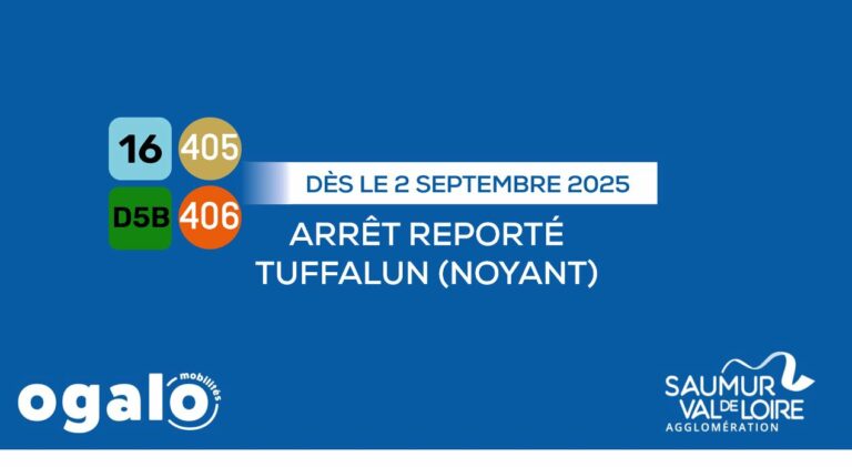 Lignes 16(406), (405) et D5B : Arrêt Centre / Rue de la Jouvencière déplacé