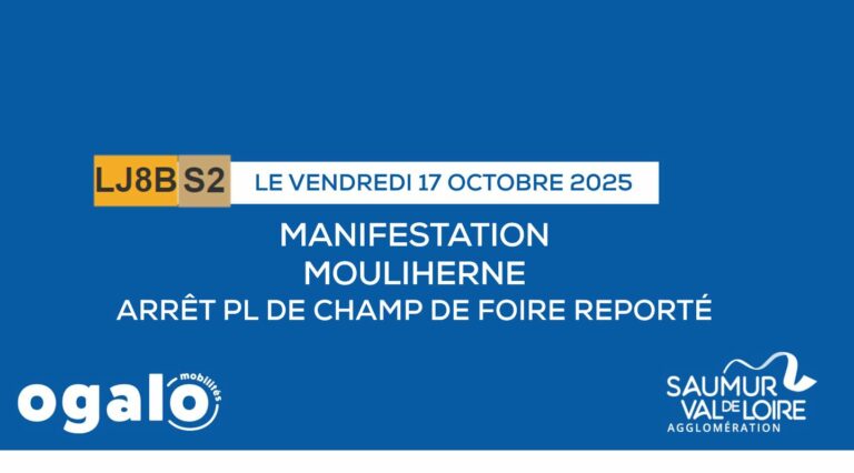 Lignes scolaires S2 & LJ8 : Travaux Mouliherne