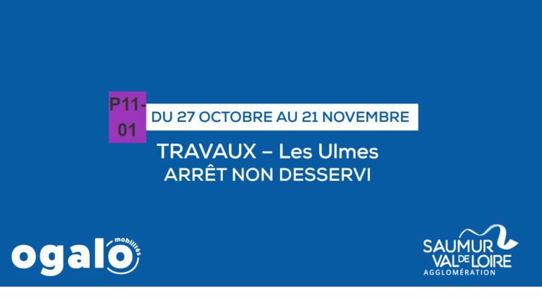 Ligne scolaire P11-01: Travaux Les Ulmes