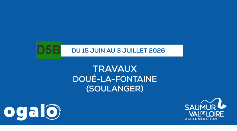 Ligne scolaire D5B : Travaux Doué-la-Fontaine