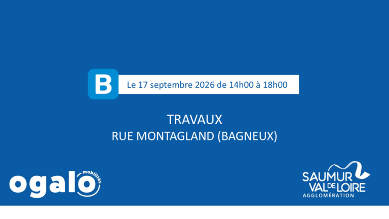 Ligne B (direction Ecoparc) : Rue Montagland fermée (Bagneux)